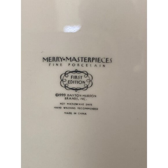 Merry Masterpieces Fine Porcelain Dessert Plates American Collection Set of 4 - Picture 6 of 16
